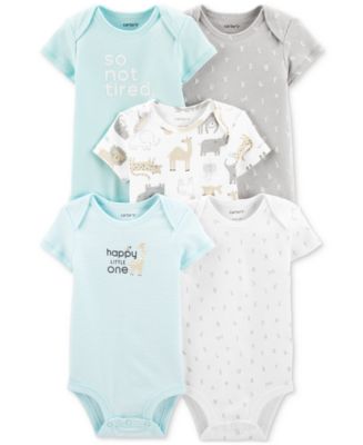 Carter's Baby Boys & Girls 5-Pk. Cotton Bodysuits - Macy's