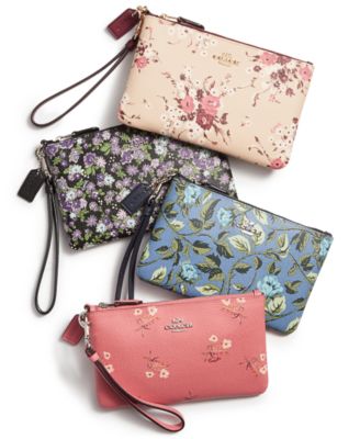 COACH Floral Print Wristlet