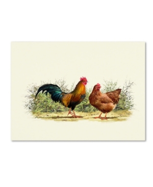Trademark Global The Macneil Studio 'cockerel And Hen Copy' Canvas Art In Multi