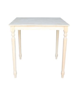 Solid Wood Top Table - Turned Legs