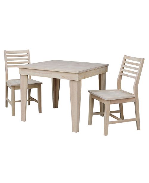 International Concepts Aspen Solid Wood Top Table Standard Dining Height With 2 Chairs Reviews Home Macy S