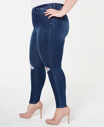 Celebrity Pink - Trendy Plus Size High-Rise Distressed Skinny Ankle Jeans