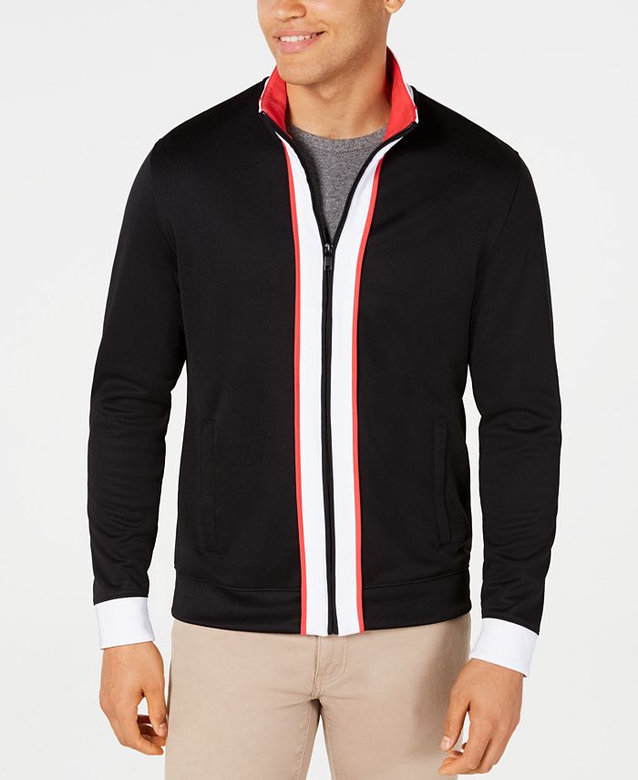 Alfani Men's Colorblocked Full-Zip Knit Jacket, Created for Macy's ...