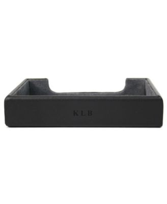 Suede Lined Desktop Note Tray Organizer