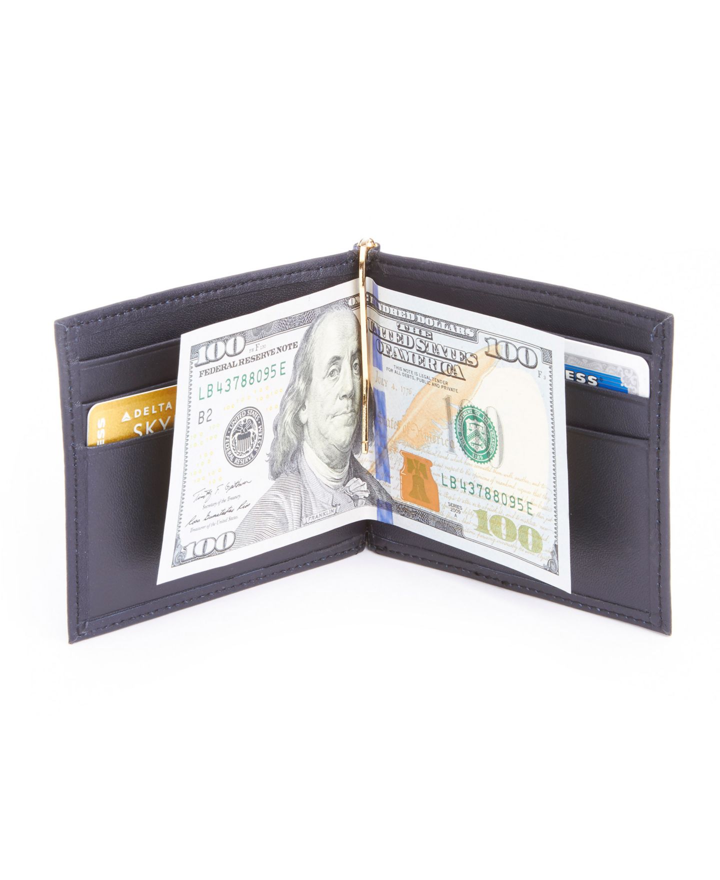 Мужской кошелёк ROYCE New York RFID Blocking Money Clip Wallet, цвет: Чёрный — фото 8