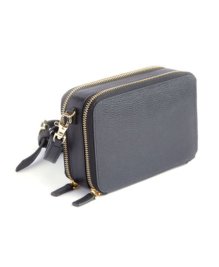 ROYCE New York Pebbled Leather Cross Body Bag & Reviews - Handbags ...