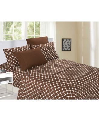 Geometric Printed Microfiber 6-Pc. Sheet Set, Queen