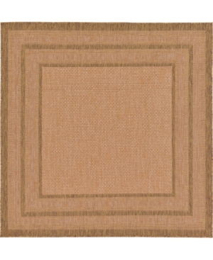 Bridgeport Home Pashio Pas6 Light Brown 6' x 6' Square Area Rug
