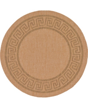 Bridgeport Home Pashio Pas6 Light Brown 6' x 6' Round Area Rug