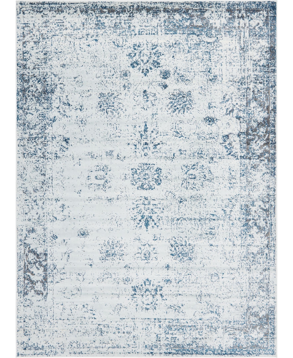 Bayshore Home Basha Bas1 Light Blue 8' x 11' Area Rug - Light Blue