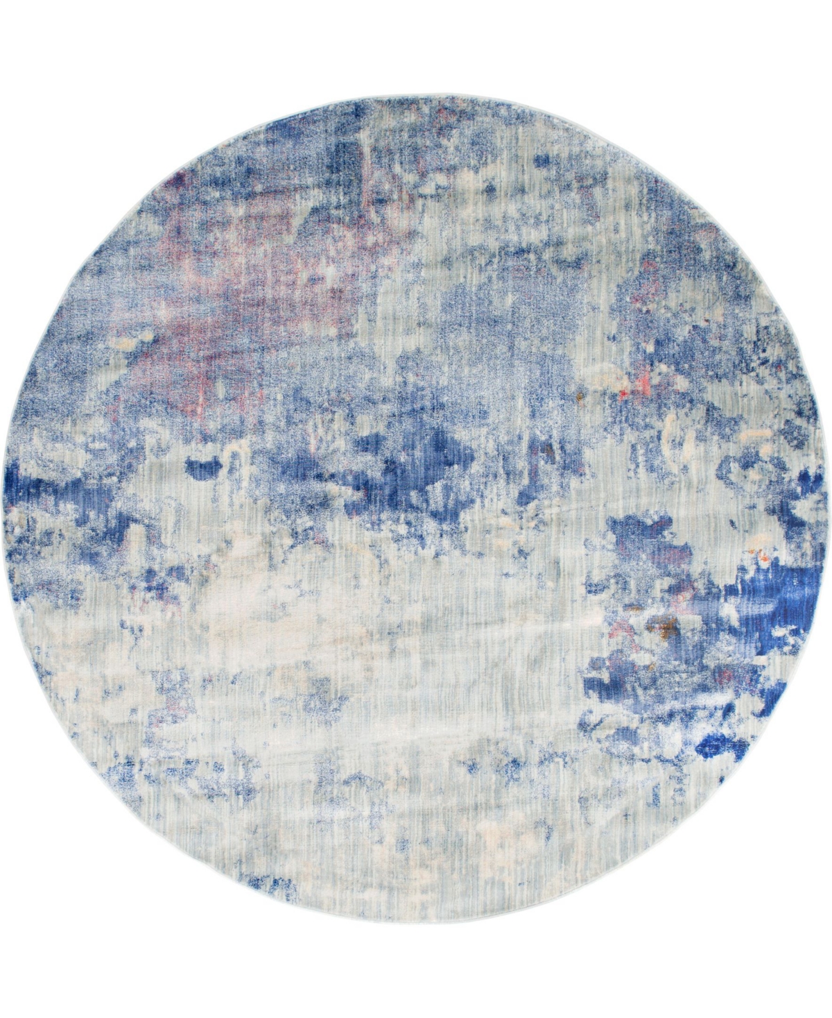 Bayshore Home Haven Hav1 8' x 8' Round Area Rug - Light Blue
