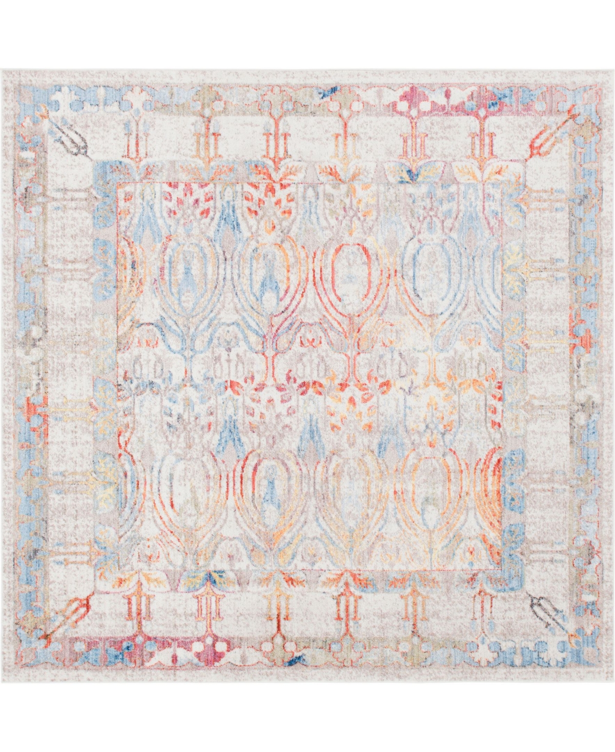 Bayshore Home Zilla Zil2 8' x 8' Square Area Rug - Ivory