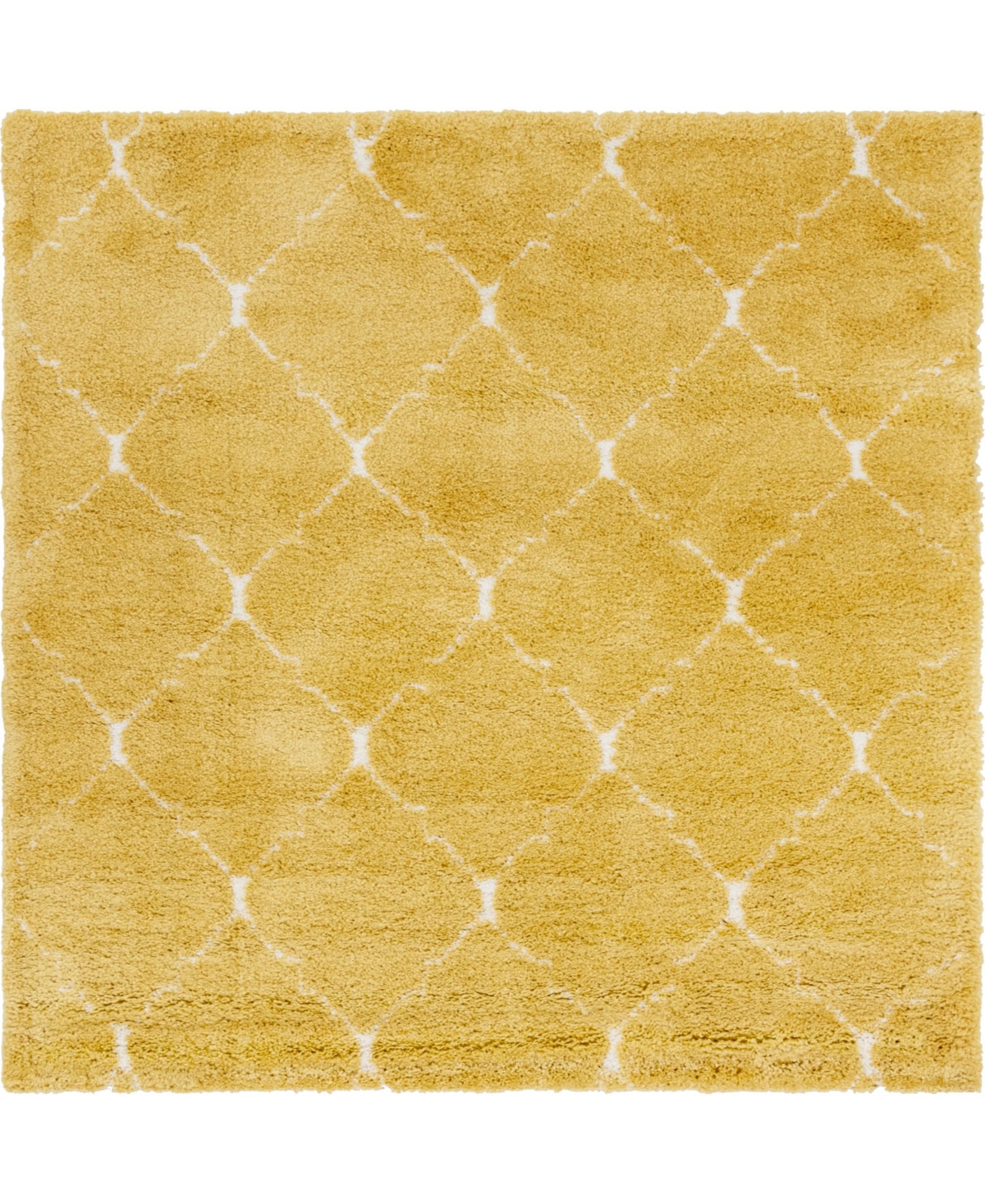 Bayshore Home Fazil Shag Faz5 Yellow 8' x 8' Square Area Rug - Yellow
