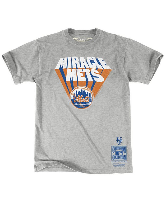 Men's New York Mets Mitchell & Ness Gray Miracle Mets T-Shirt