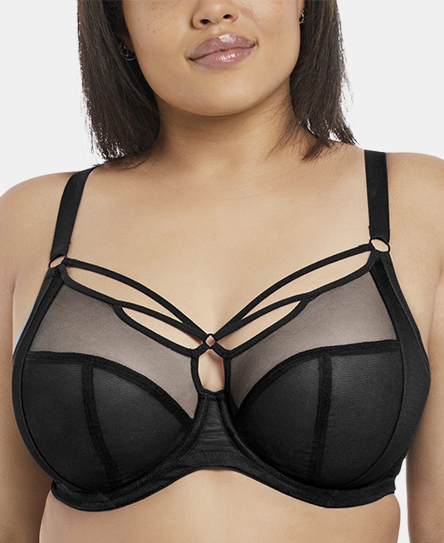 Full Figure Sachi Underwire Strappy Caged Bra EL4350, Online Only