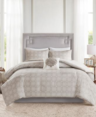 Malia Embroidered Cotton 4-Pc. Duvet Cover Set, Full/Queen