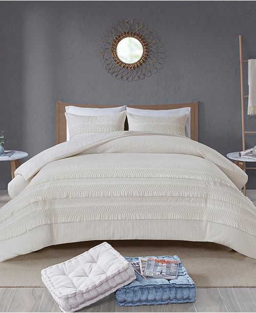 Madison Park Amaya Full Queen 3 Piece Cotton Seersucker Duvet