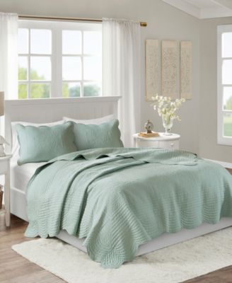 Tuscany Reversible Scalloped Edge 3-Pc. Quilt Set, King/Cal King