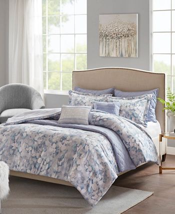 Madison Park - Erica 8-Pc. Printed Seersucker Comforter and Coverlet Sets