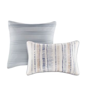 Marina Printed Seersucker 8-Pc. Comforter and Coverlet Set, Full/Queen