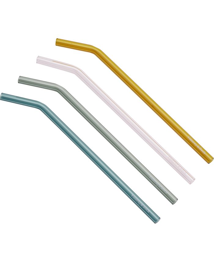 Villeroy & Boch - Glass straw set of 4: assorted colors