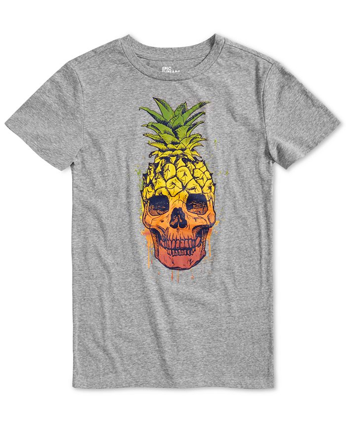 Epic Threads Big Boys Pineapple Skull T-Shirt, Created for Macy's - Macy's