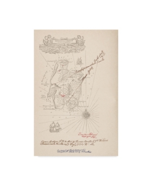 Trademark Global Robert Louis Stevenson 'map Of Treasure Island' Canvas Art In Multi