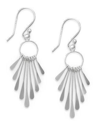 Paddle Drop Earrings in Sterling Silver, Created for Macy's