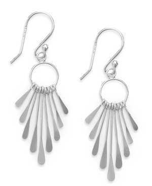 image of Giani Bernini Paddle Drop Earrings in Sterling Silver, Created for Macy-s