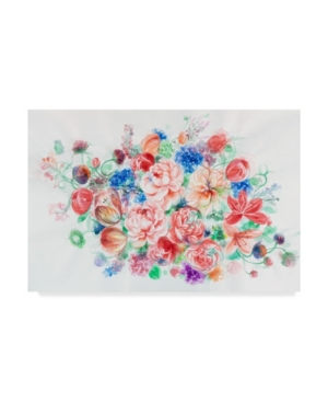 Trademark Global Li Bo 'floral Arrangement Mid 3' Canvas Art In Multi