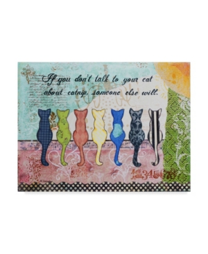 Trademark Global Let Your Art Soar 'cat Talk' Canvas Art In Multi