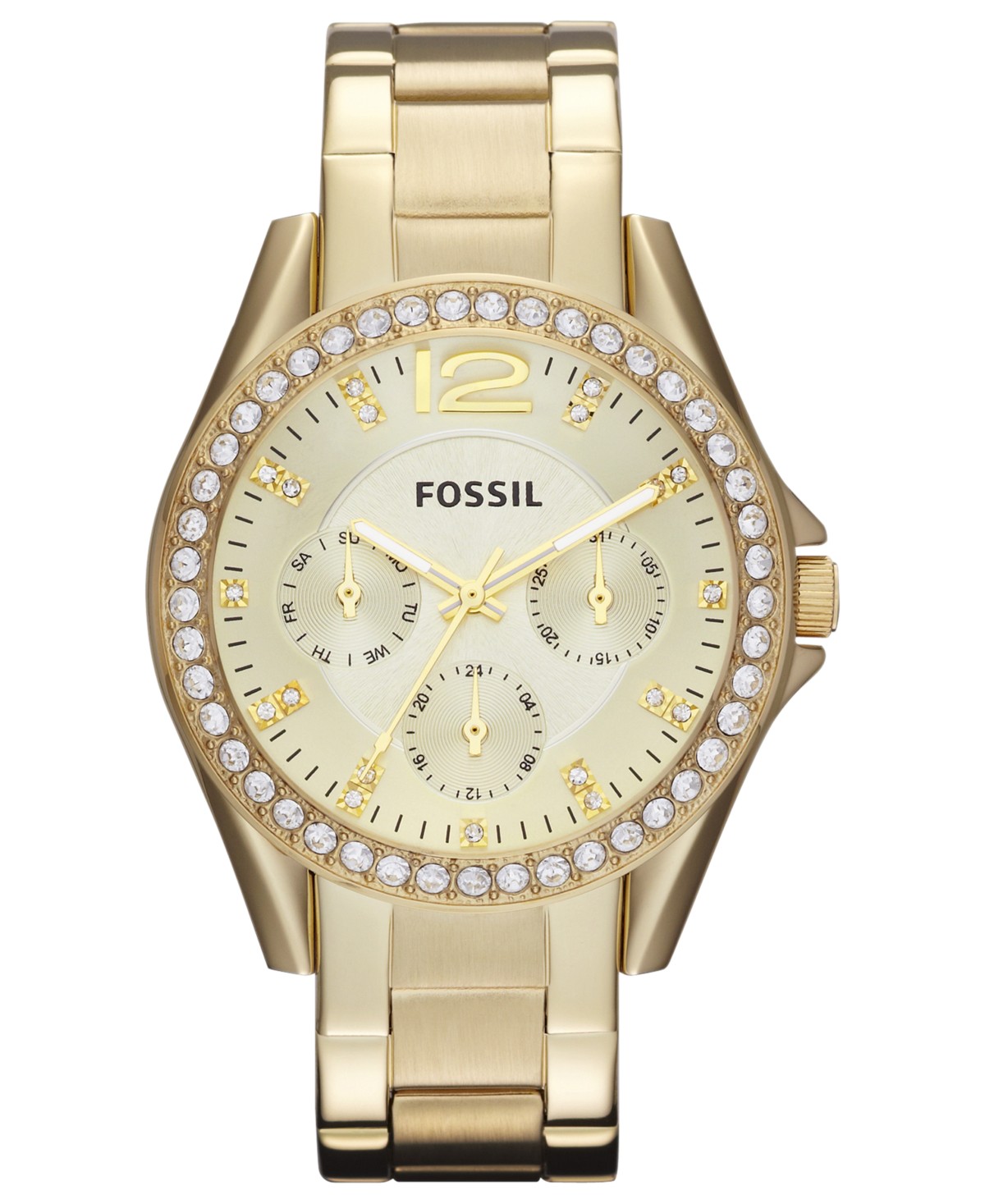 Женские часы-браслет Fossil Riley из стали золотистого тона, 38 мм — фото 1