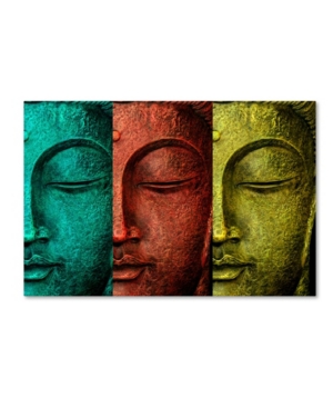 Trademark Global Mark Ashkenazi 'buddha Face' Canvas Art In Multi