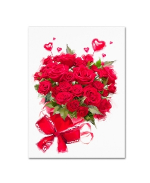 Trademark Global The Macneil Studio 'valentine Roses' Canvas Art In Multi