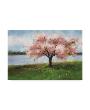Trademark Global Lois Bryan 'pink Cherry Tree' Canvas Art In Multi