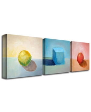 Trademark Global Michelle Calkins 'lemon Cube Sphere' Canvas Art In Multi