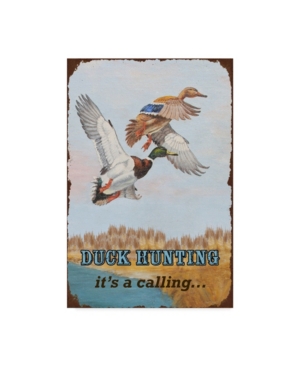 Trademark Global Jean Plout 'duck Hunting Calling' Canvas Art In Multi