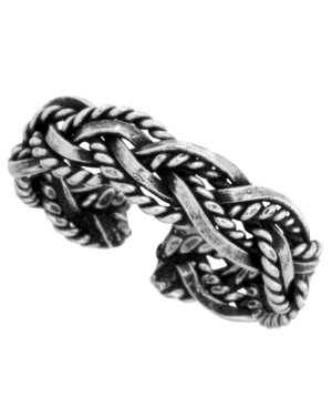 image of Sterling Silver Braided Adjustable Toe Ring