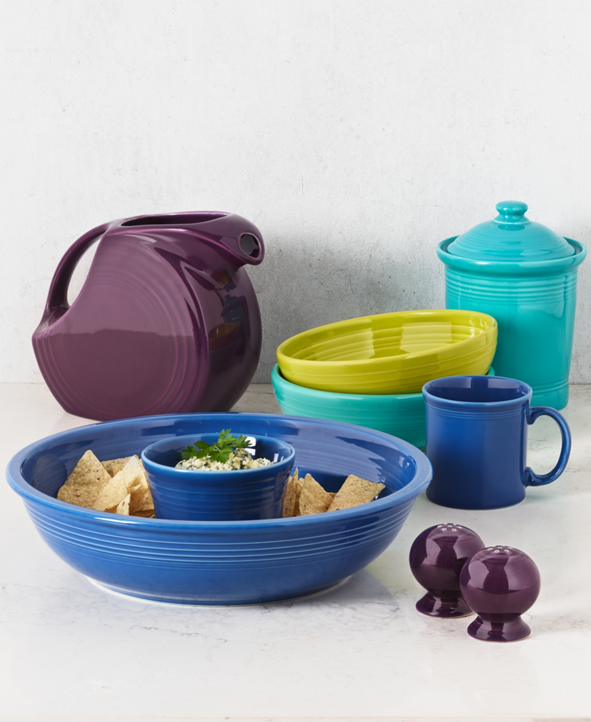 Fiesta Chip And Dip Set In Sky