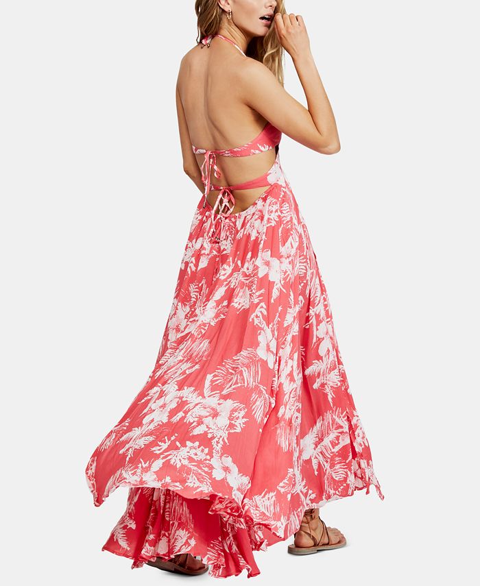 knee length dresses for ladies Yellow BLue Floral Dream Maxi Lili Dress – SABO