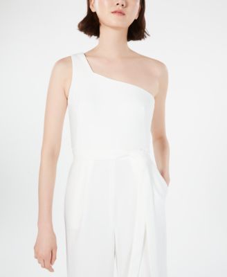 calvin klein one shoulder jumpsuit