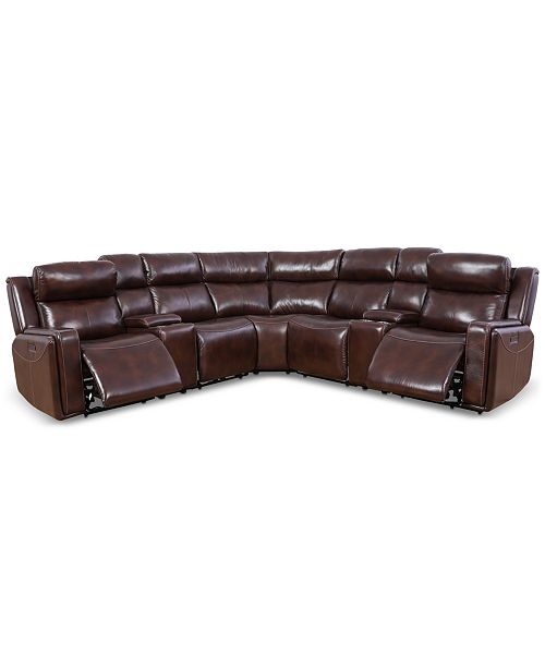 7 piece leather sectional sofa