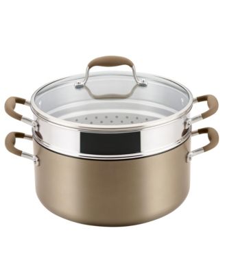 Anolon Advanced Home Hard-Anodized Nonstick 8.5 Qt. Wide Stockpot with ...