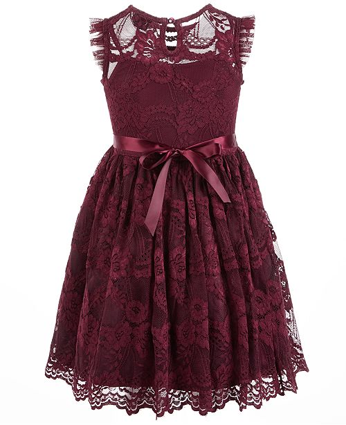 Pink & Violet Little Girls Floral Lace Dress & Reviews Dresses Kids
