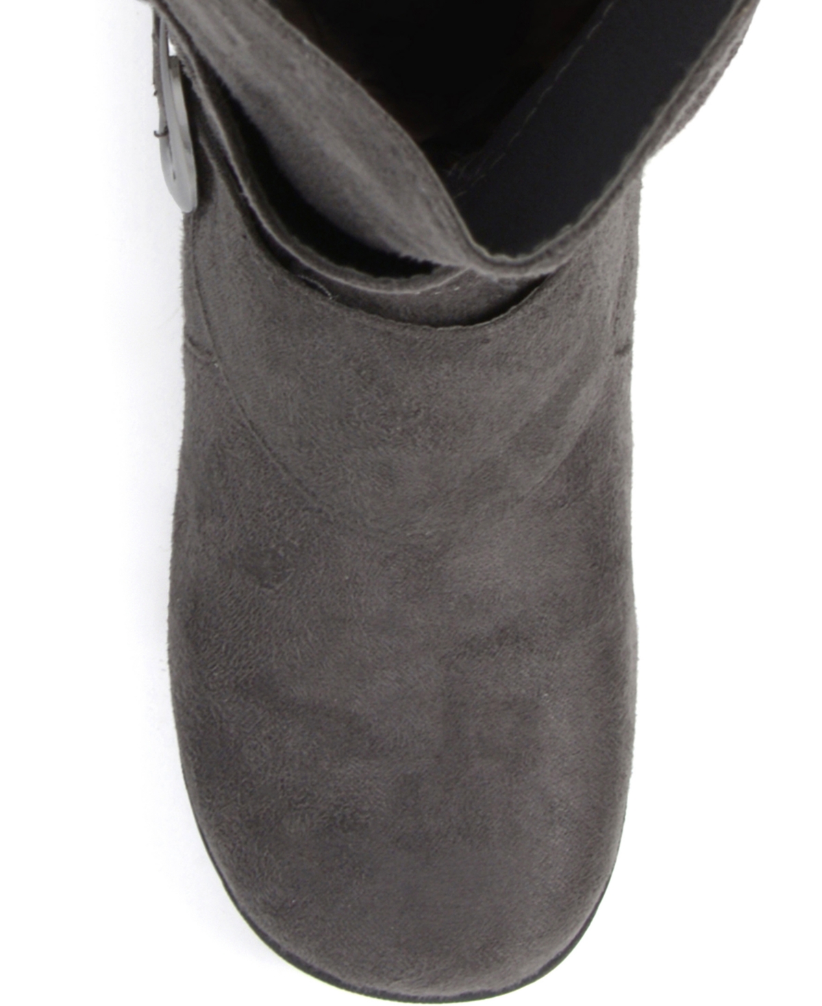 Journee Collection Women's Jester Rouched Buckle Mid Shaft Boots