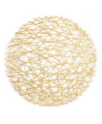 Woven Paper Round Placemat, Set of 6