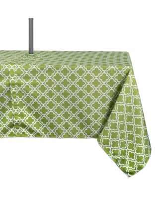 Design Imports Design Import Lattice Outdoor Tablecloth with Zipper 60" x 84"