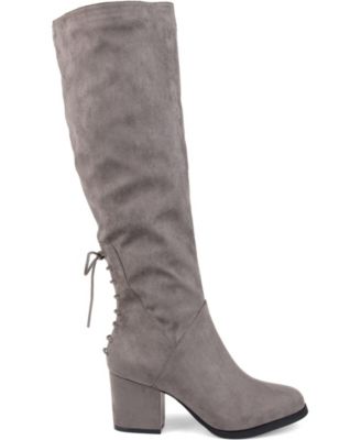 Women's Leeda Wide Calf Lace Up Detail Knee High Boots