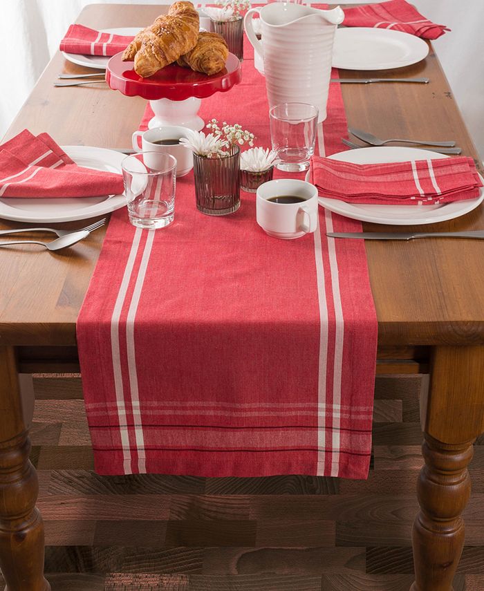 Design Imports French Chambray Table Runner 14" x 72" Macy's