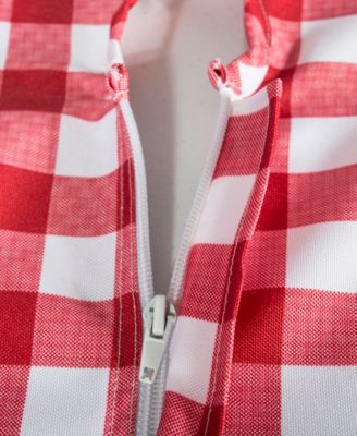 Check Outdoor Tablecloth with Zipper 60" Round